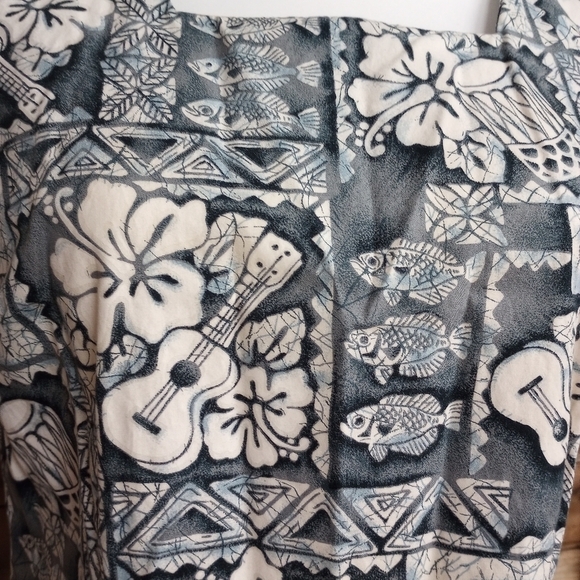 Vintage M.D FASHION Cotton Hawaiian Tank Dress Made In Hawaii Size Large - Picture 6 of 12